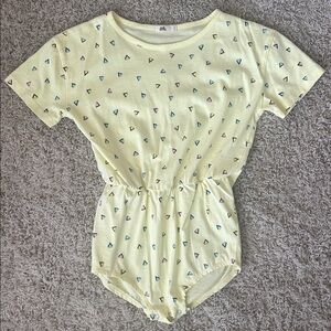Bandy Button  Yellow romper Size 10/11